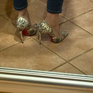 Louboutin Marble Pattern Stiletto Heels